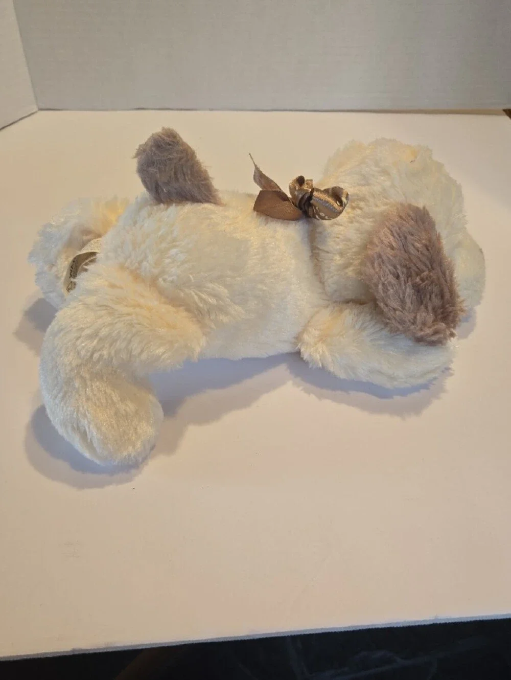 Plush Cream and Brown Puppy Dog Toy for Gentle Play